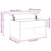 vidaXL Τραπεζάκι Σαλονιού Καφέ Δρυς 80x50,5x41,5 εκ. από Επεξεργ. Ξύλο