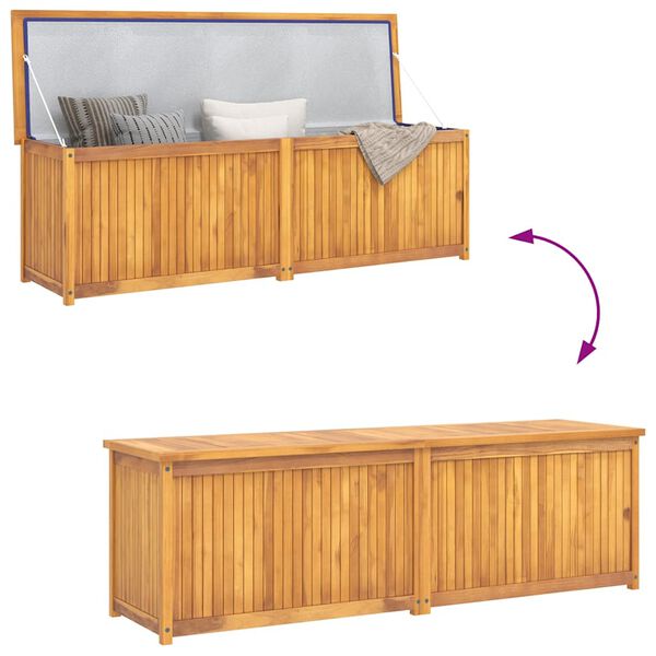 vidaXL Μπαούλο Κήπου 175 x 50 x 55 εκ. από Μασίφ Ξύλο Teak