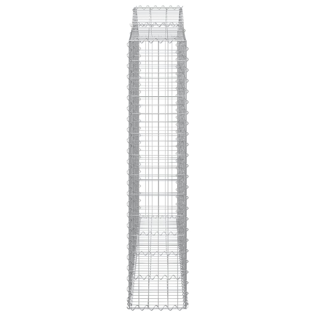 vidaXL Συρματοκιβώτιο Τοξωτό 200x30x140/160εκ. από Γαλβανισμένο Χάλυβα