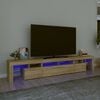 vidaXL Έ&pi;&iota;&pi;&lambda;&omicron; &Tau;&eta;&lambda;&epsilon;ό&rho;&alpha;&sigma;&eta;&sigmaf; &mu;&epsilon; LED Sonoma &Delta;&rho;&upsilon;&sigmaf; 230 x 36,5 x 40 &epsilon;&kappa;.