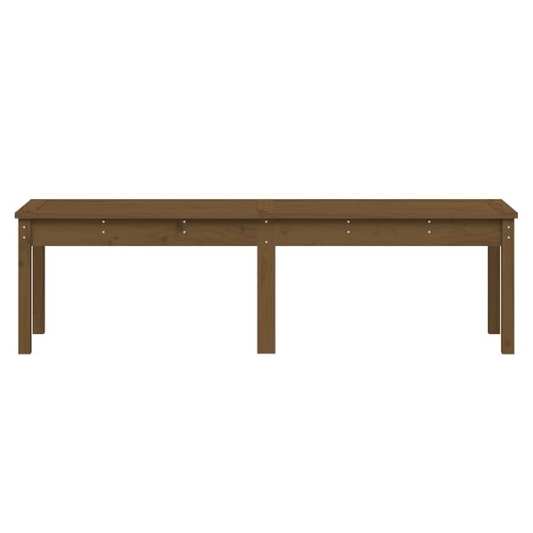 vidaXL Πάγκος Κήπου Διθέσιος Μελί 159,5x44x45 εκ. Μασίφ Ξύλο Πεύκου