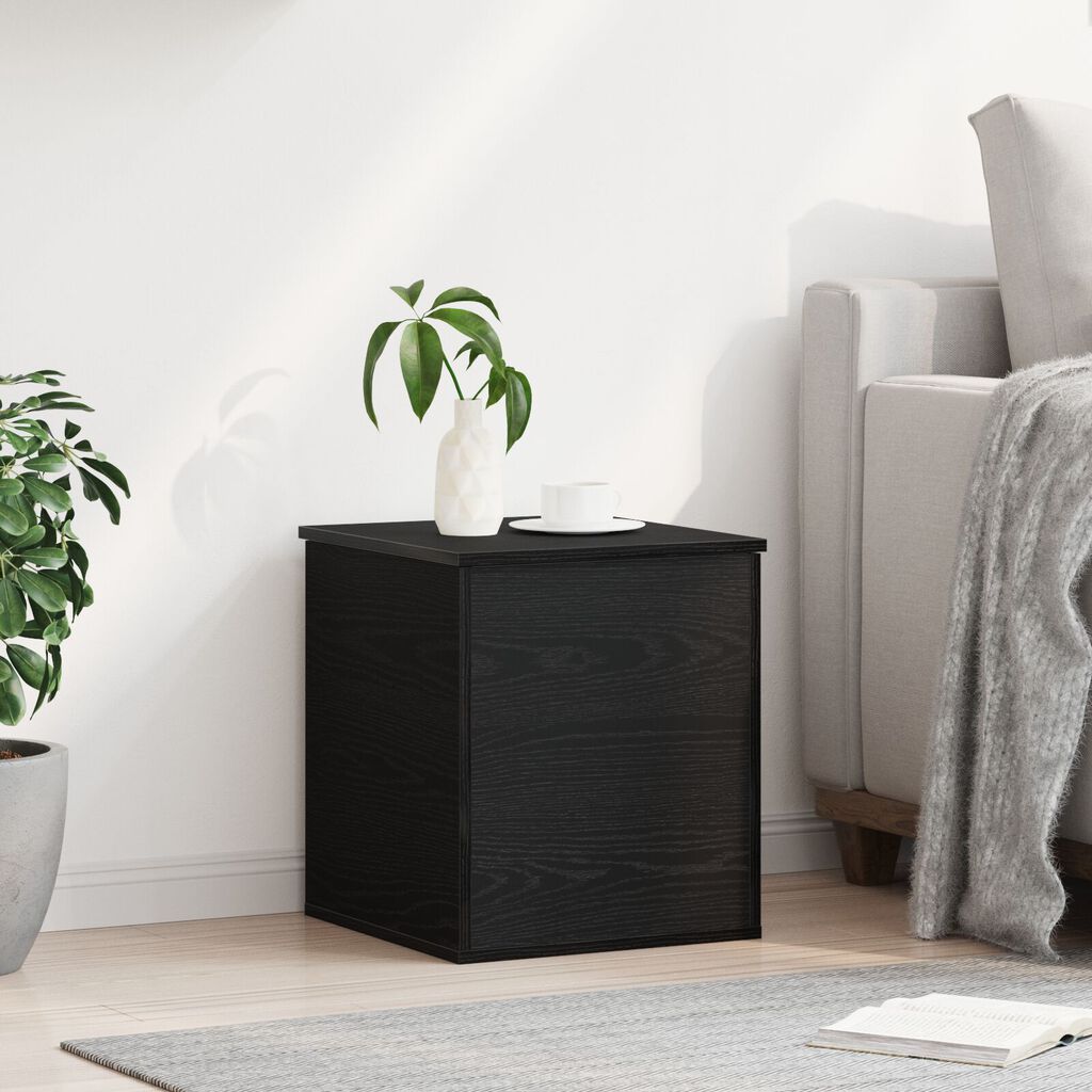 vidaXL Κουτί Αποθήκευσης Μαύρη Δρυς 40x42x46 εκ. Φτιαγμένο από Ξύλο