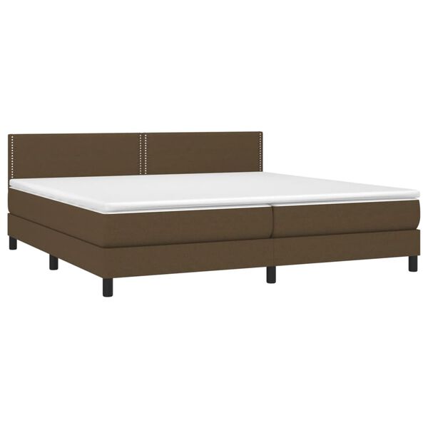 vidaXL &Kappa;&rho;&epsilon;&beta;ά&tau;&iota; Boxspring &mu;&epsilon; &Sigma;&tau;&rho;ώ&mu;&alpha; & LED &Sigma;&kappa;.&Kappa;&alpha;&phi;έ 200x200 &epsilon;&kappa; &Upsilon;&phi;&alpha;&sigma;&mu;ά&tau;&iota;&nu;&omicron;