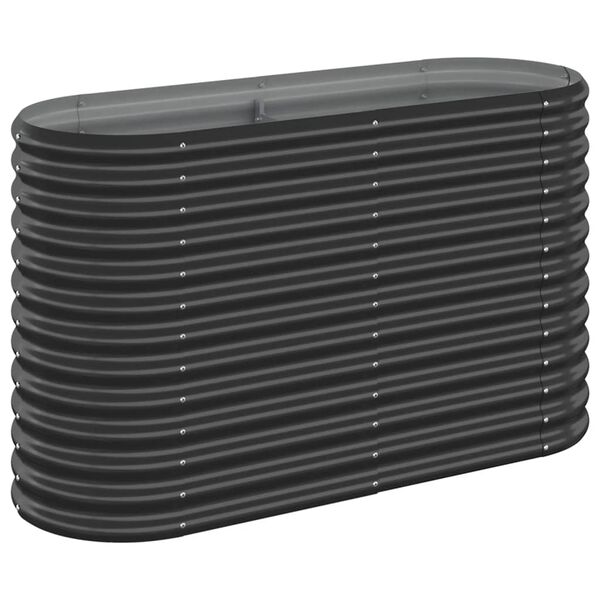 vidaXL Ζαρντινιέρα Ανθρακί 114x40x68 εκ Γαλβανισμένος χάλυβας
