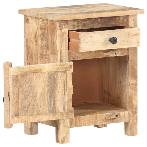 vidaXL Κομοδίνο 40 x 30 x 50 εκ. από Ακατέργαστο Ξύλο Μάνγκο