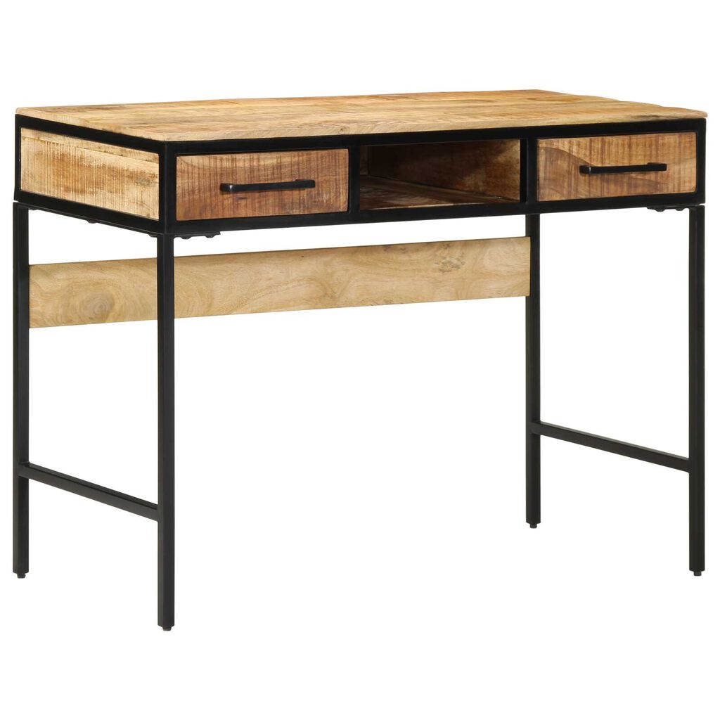 vidaXL Γραφείο 100x50x75 εκ. Μασίφ Ξύλο Rough Mango