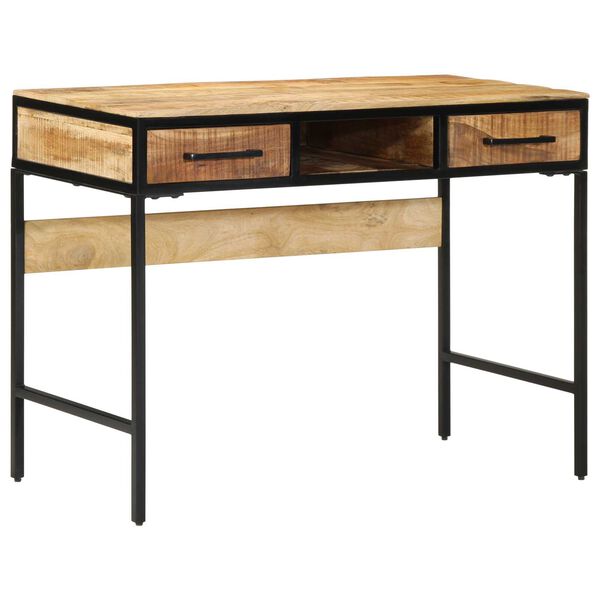 vidaXL Γραφείο 100x50x75 εκ. Μασίφ Ξύλο Rough Mango