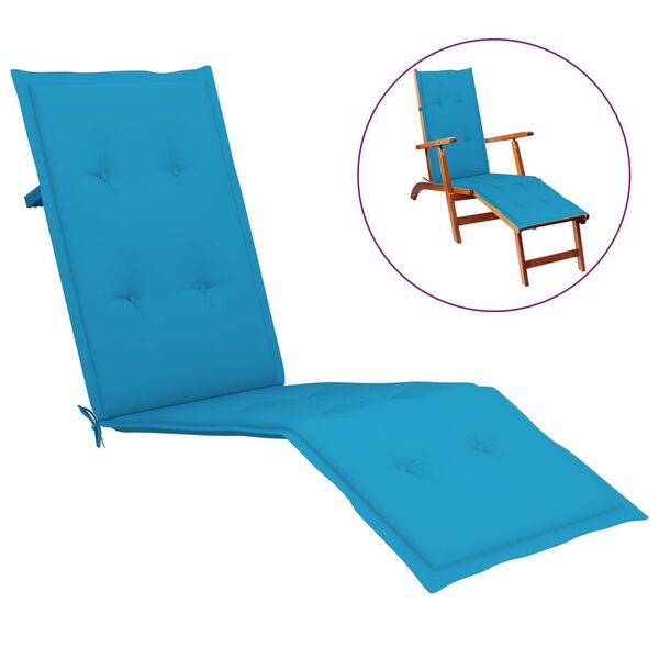 vidaXL Μαξιλάρι Σεζλόνγκ Μπλε (75+105) x 50 x 4 εκ.