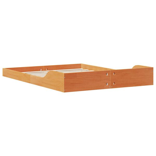 vidaXL Σκελετός Κρεβατιού Καφέ κεριού 120 x 200 cm Μασίφ ξύλο πεύκου