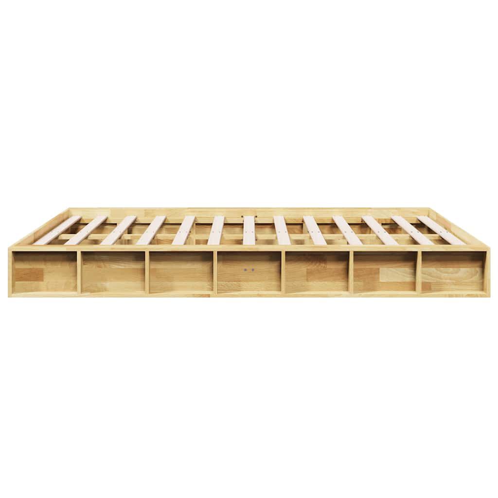 Πλαίσιο κρεβατιού vidaXL χωρίς στρώμα 140x190 cm μασίφ ξύλο δρυς