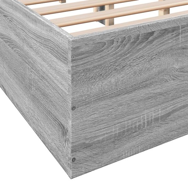 vidaXL Πλαίσιο Κρεβατιού Γκρι Sonoma 150x200 εκ. Επεξεργασμένο Ξύλο