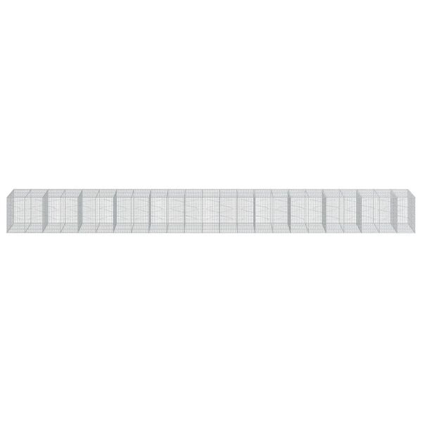 vidaXL Συρματοκιβώτιο με Κάλυμμα 1150x100x100 εκ. Γαλβανισμένο Χάλυβα