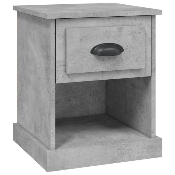 vidaXL Κομοδίνο Γκρι Σκυρ. 39x39x47,5 εκ. από Επεξεργασμένο Ξύλο