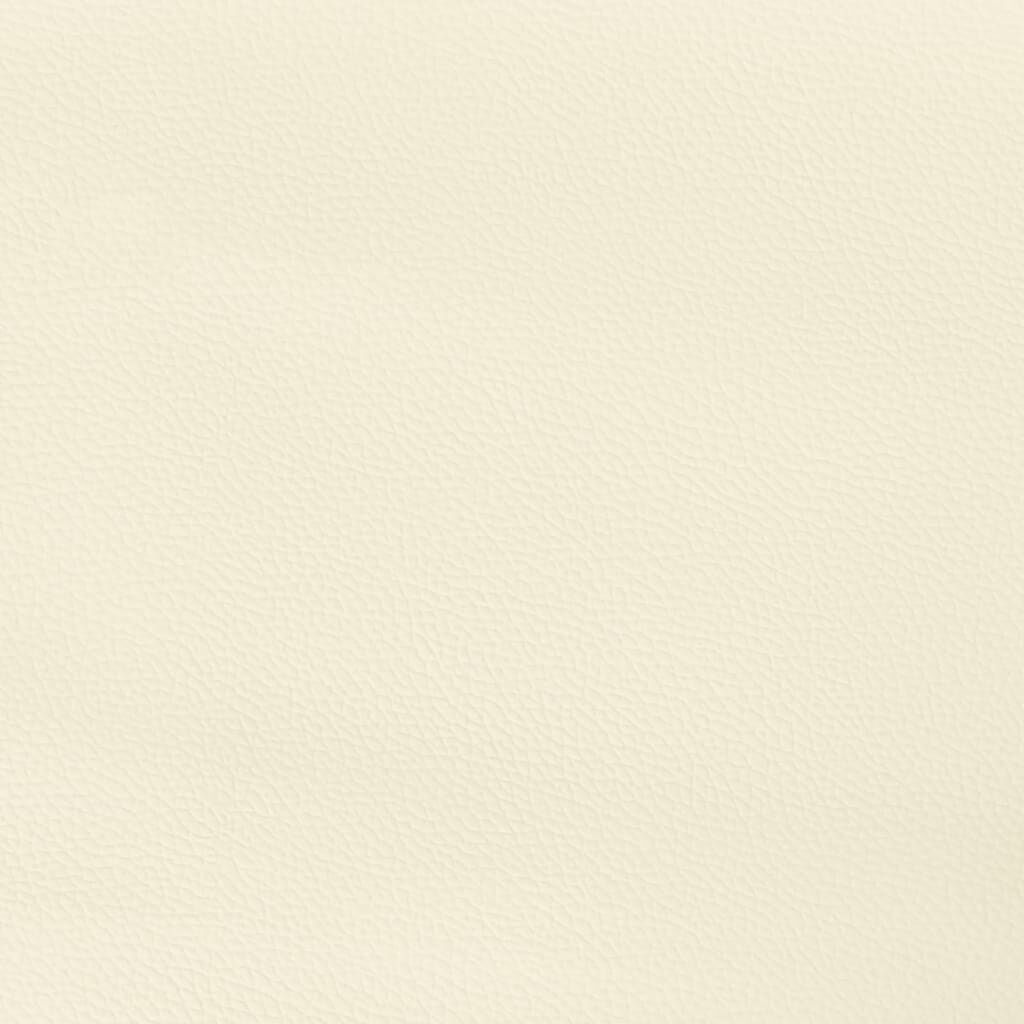 vidaXL Κεφαλάρι με Πτερύγια Κρεμ 93x23x118/128 εκ. Συνθετικό Δέρμα
