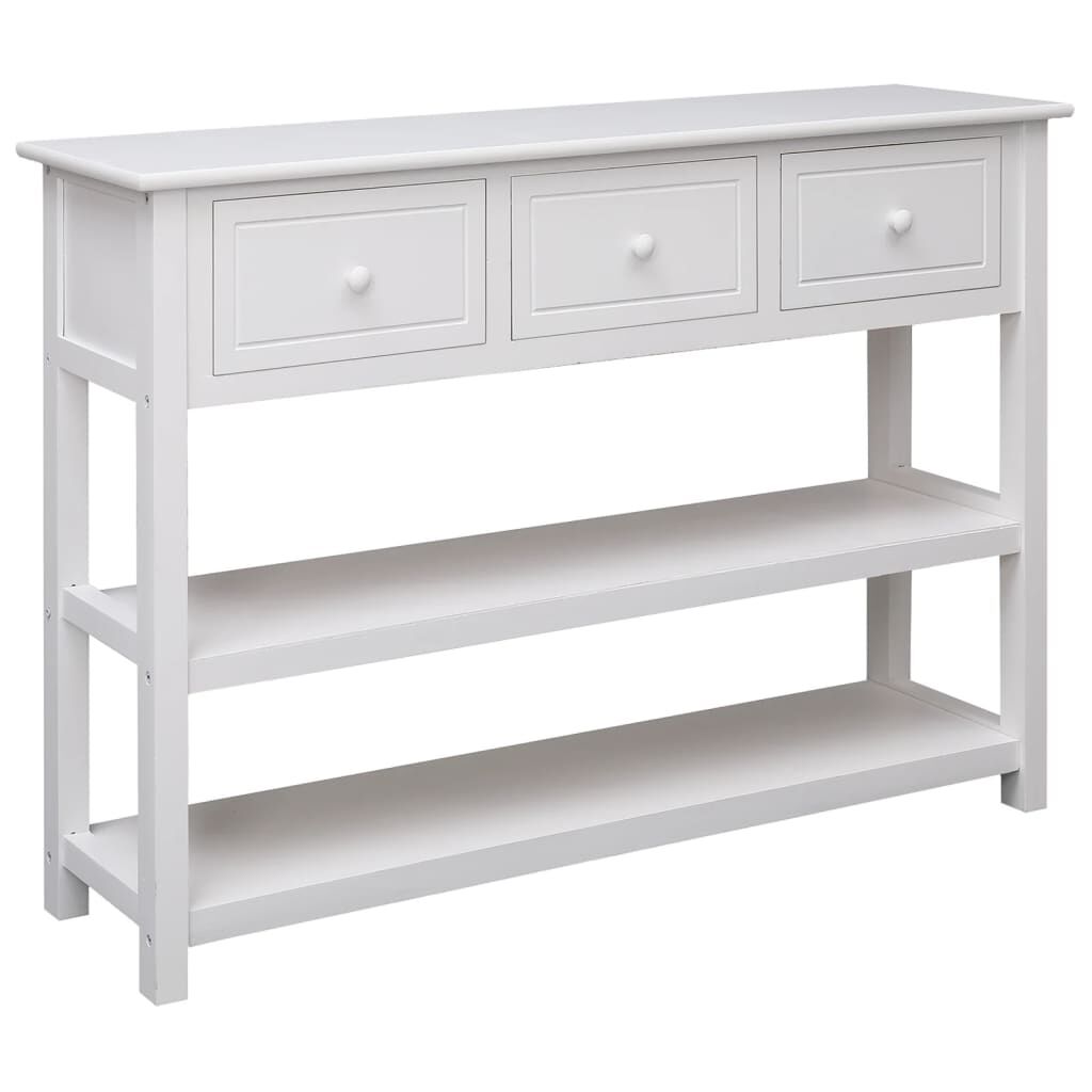 vidaXL Ντουλάπι Λευκό 108 x 30 x 76 εκ. από Μασίφ Ξύλο Παυλώνιας