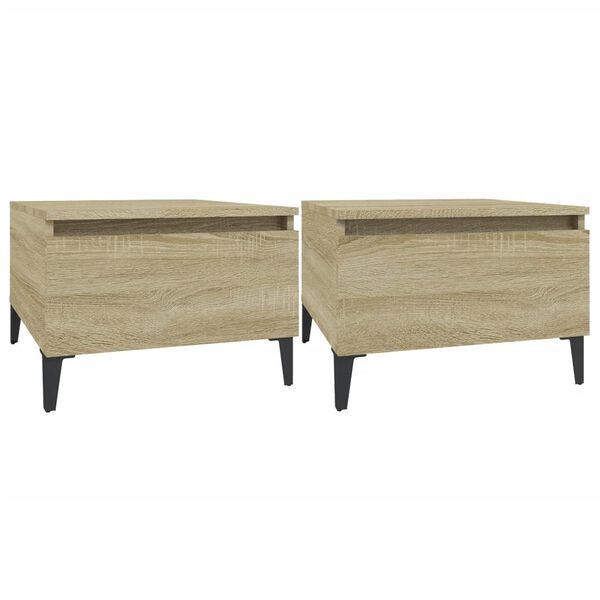 vidaXL Τραπεζάκια Σαλονιού 2 τεμ. Sonoma Δρυς 50x46x35 εκ. Επεξ. Ξύλο