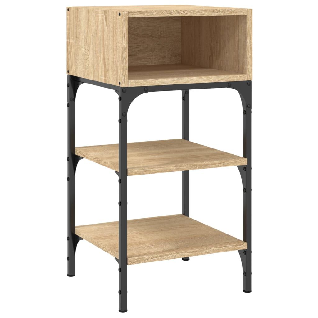 vidaXL Κομοδίνα 2 τεμ. Sonoma Δρυς 35x34,5x70 εκ. Επεξεργασμένο Ξύλο