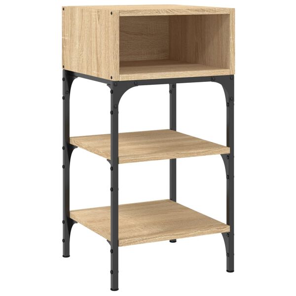 vidaXL Κομοδίνα 2 τεμ. Sonoma Δρυς 35x34,5x70 εκ. Επεξεργασμένο Ξύλο