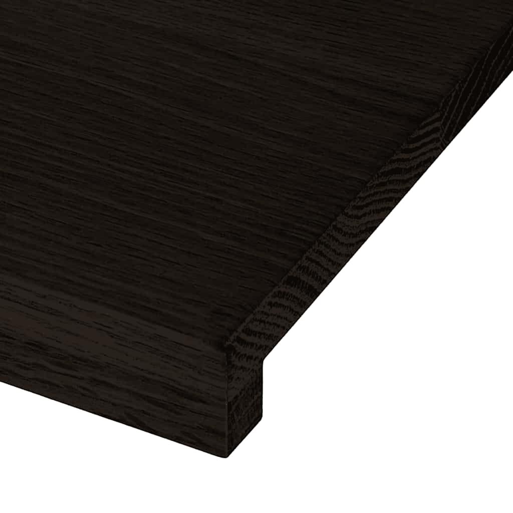 vidaXL Πέλματα Σκάλας 2 τεμάχια Σκούρο καφέ 120x30x2cm Ξύλο μασίφ δρυς