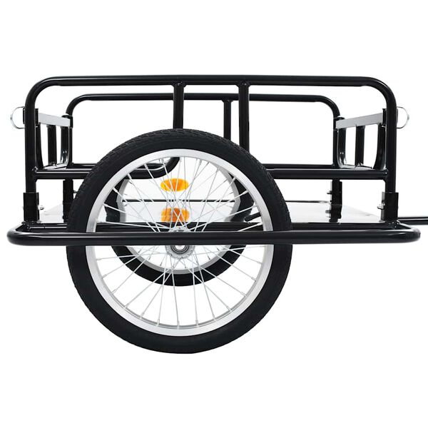 vidaXL Τρέιλερ Ποδηλάτου Μαύρο 130 x 73 x 48,5 εκ.