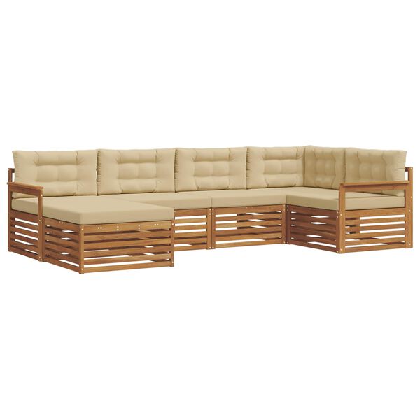 vidaXL &Sigma;&epsilon;&iota;&rho;ά &Kappa;&alpha;&nu;&alpha;&pi;έ &Epsilon;&xi;&omega;&tau;&epsilon;&rho;&iota;&kappa;&omicron;ύ &mu;&epsilon; &mu;&alpha;&xi;&iota;&lambda;ά&rho;&iota; 6 pcs &Phi;&upsilon;&sigma;&iota;&kappa;ό &kappa;&alpha;&iota; &Mu;&pi;&epsilon;&zeta;