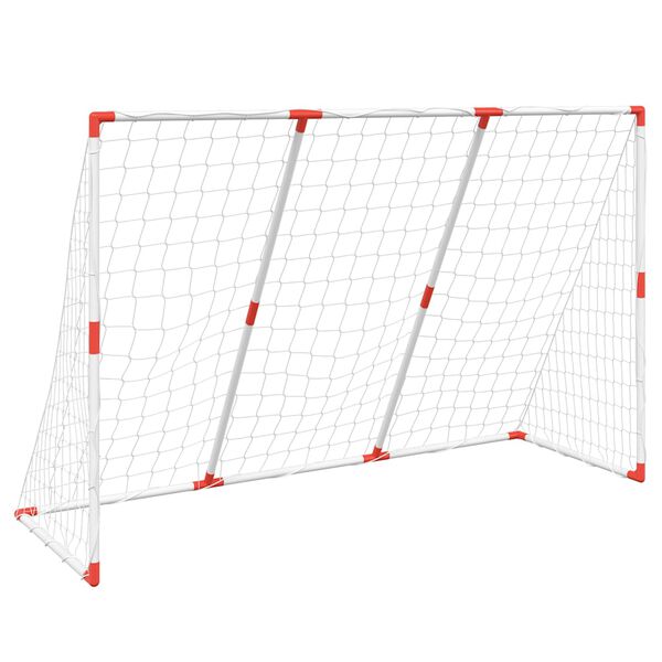 vidaXL Τέρμα Παιδικό 2 σε 1 Λευκό 184 x 64 x 124 εκ. με Μπάλες