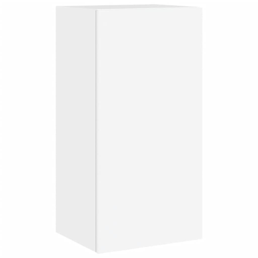 vidaXL Ντουλάπια Τηλεόρασης Τοίχου 4 Τεμ. με Φώτα LED Λευκά