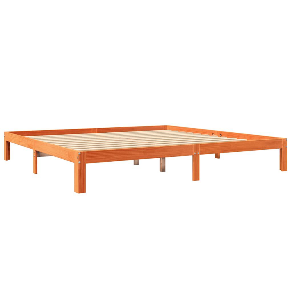 vidaXL Κρεβάτι Βιβλιοθήκη Χωρίς Στρώμα 180x200 εκ Μασίφ Ξύλο Πεύκου