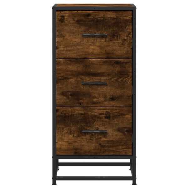 vidaXL Ραφιέρα Καπνιστή Δρυς 35,5x35x76 εκ. Επεξ. Ξύλο + Μέταλλο