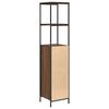 vidaXL Ντουλάπι μπάνιου με ράφια καφέ δρυς 36x35x165 εκ.