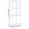 vidaXL Βιτρίνα Γυάλινη ALTA Λευκό 77x35x186,5εκ. από Μασίφ Ξύλο Πεύκου