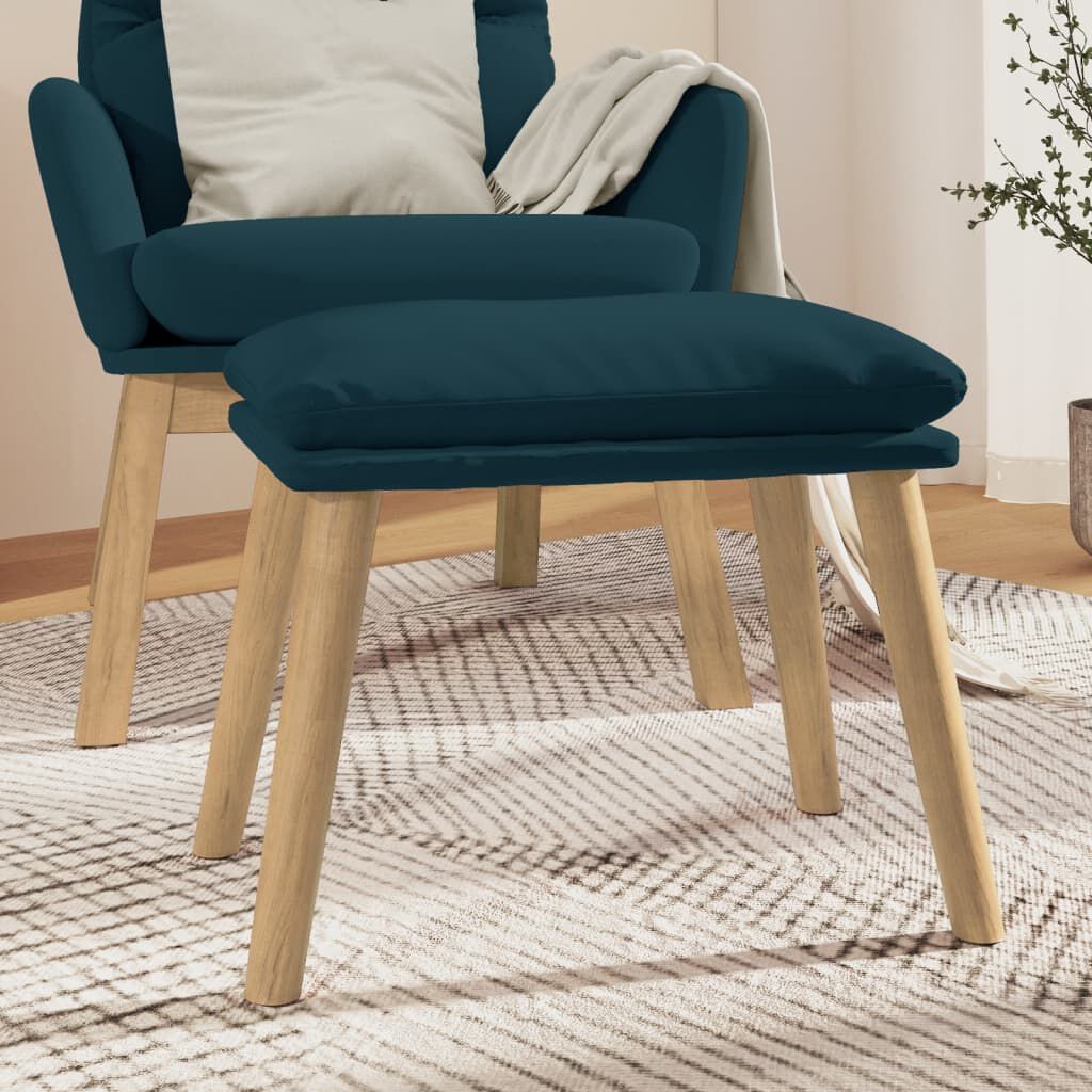 vidaXL Υποπόδιο Μπλε 45x29,5x35 εκ. Βελούδινο