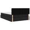 vidaXL Κρεβάτι με αποθηκευτικό χώρο και στρώμα Μαύρο 140 x 200 cm