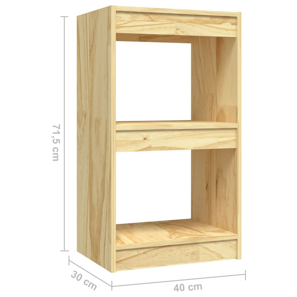 vidaXL Βιβλιοθήκη 40 x 30 x 71,5 εκ. από Μασίφ Ξύλο Πεύκου