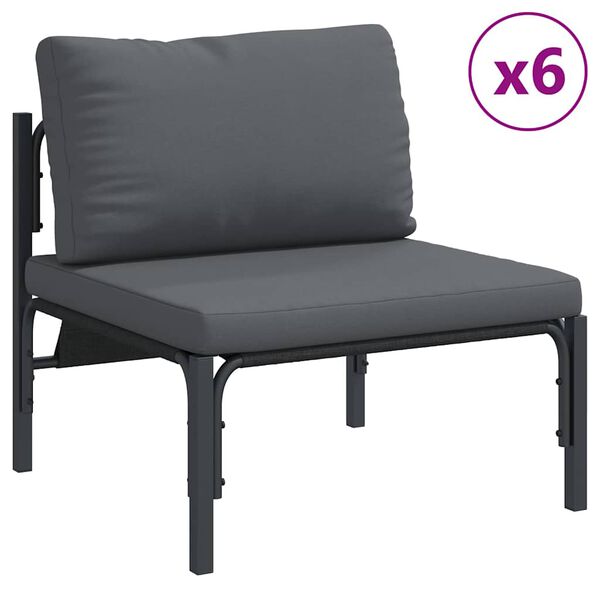 vidaXL Σετ Καναπέ Κήπου 10 pcs Ανθρακί Ατσάλι