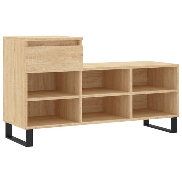 vidaXL Παπουτσοθήκη Sonoma Δρυς 102x36x60 εκ. από Επεξεργασμένο Ξύλο