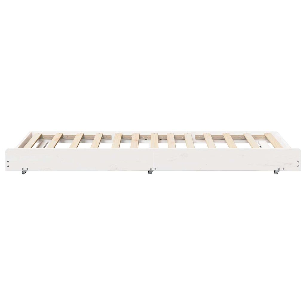 vidaXL Σκελετός Κρεβατιού Λευκό 90 x 190 cm Μασίφ ξύλο πεύκου