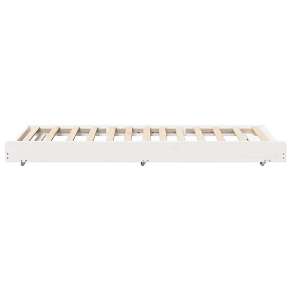 vidaXL Σκελετός Κρεβατιού Λευκό 90 x 190 cm Μασίφ ξύλο πεύκου