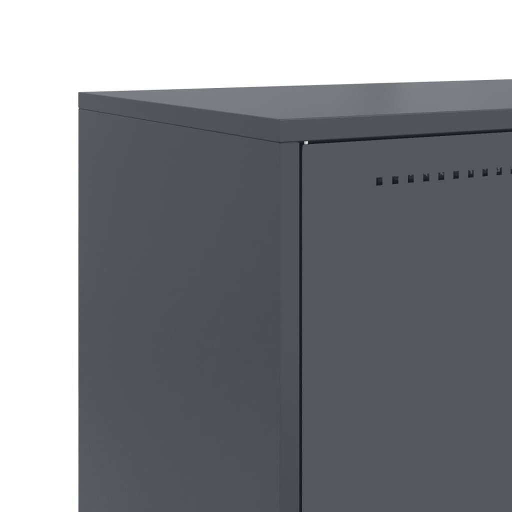 vidaXL Ντουλάπι Ανθρακί 68,5x38,5x123,5 εκ. από Ατσάλι