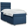 vidaXL Κρεβάτι Boxspring με Στρώμα Μπλε 80x200 εκ. Υφασμάτινο