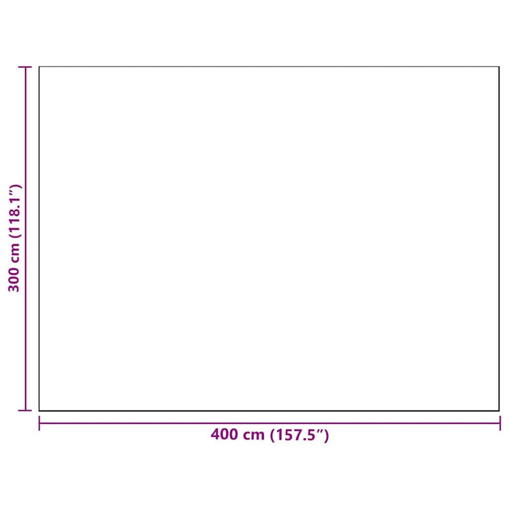 vidaXL Χαλί εξωτερικού χώρου Λευκό και μαύρο 300 x 400 cm PP