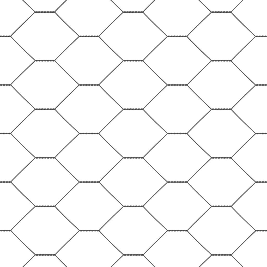vidaXL Εξάγωνος Φράχτης Γκρι 0.8x50 μ Ατσάλι