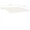 vidaXL Τέντα Συρόμενη Χειροκίνητη με LED Κρεμ 300 x 250 εκ.