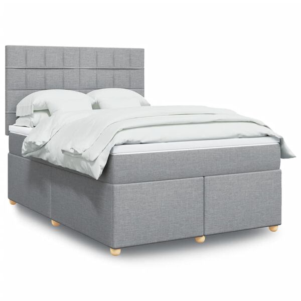 vidaXL &Kappa;&rho;&epsilon;&beta;ά&tau;&iota; Boxspring &mu;&epsilon; &Sigma;&tau;&rho;ώ&mu;&alpha; &Alpha;&nu;&omicron;&iota;&chi;&tau;ό &Gamma;&kappa;&rho;&iota; 140x200 &epsilon;&kappa;. &Upsilon;&phi;&alpha;&sigma;&mu;ά&tau;&iota;&nu;&omicron;