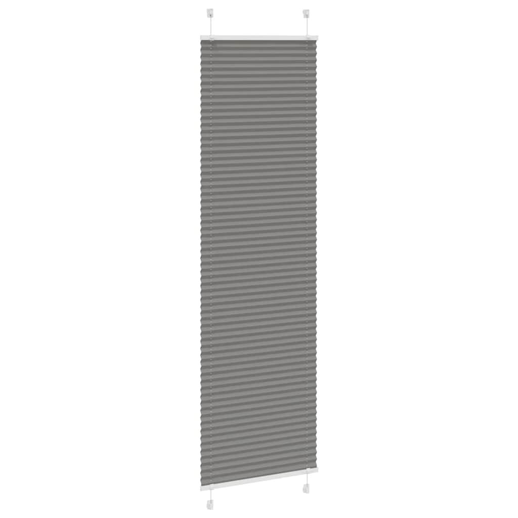 vidaXL Πλισέ περσίδα Ανθρακί 65x200 cm Πλάτος υφάσματος 64,4 cm