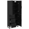 vidaXL Highboard &mu;&epsilon; &sigma;&upsilon;&rho;&tau;ά&rho;&iota; 2 pcs &Mu;&alpha;ύ&rho;&eta; &Omicron;&xi;&upsilon;ά 69,5 x 34 x 180 &epsilon;&kappa;.