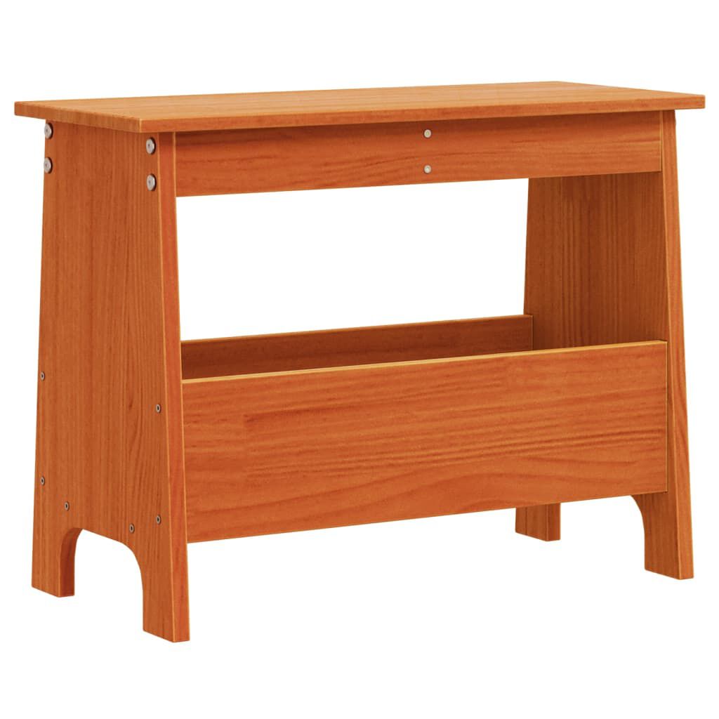 vidaXL Παγκάκι Χολ Καφέ Κεριού 60x28x45 εκ. από Μασίφ Ξύλο Πεύκου