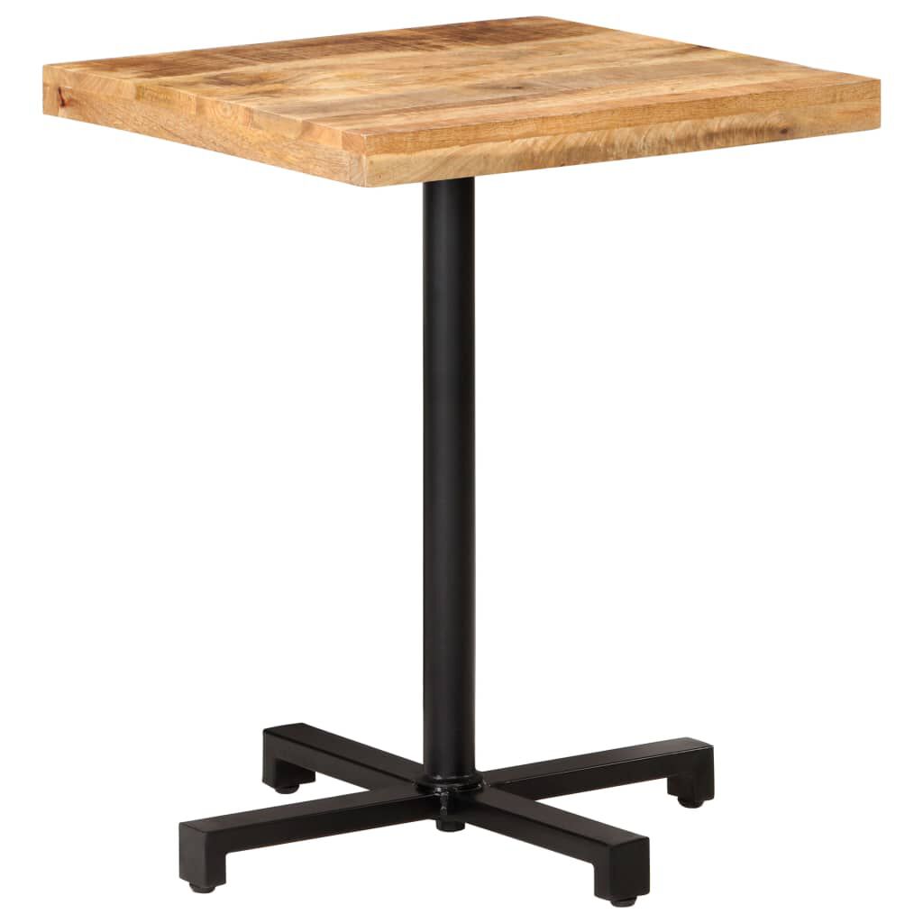 vidaXL Τραπέζι Bistro Τετράγωνο 60x60x75 εκ. Ακατέργαστο Ξύλο Μάνγκο