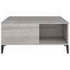 vidaXL Τραπεζάκι Σαλονιού Γκρι Sonoma 80x80x36,5εκ. Επεξεργασμένο Ξύλο