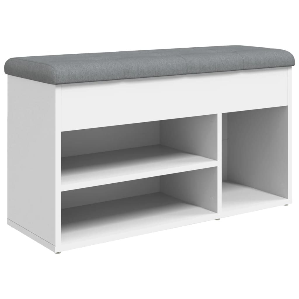 vidaXL Παπουτσοθήκη Λευκή 82 x 32 x 45,5 εκ. από Επεξεργασμένο Ξύλο